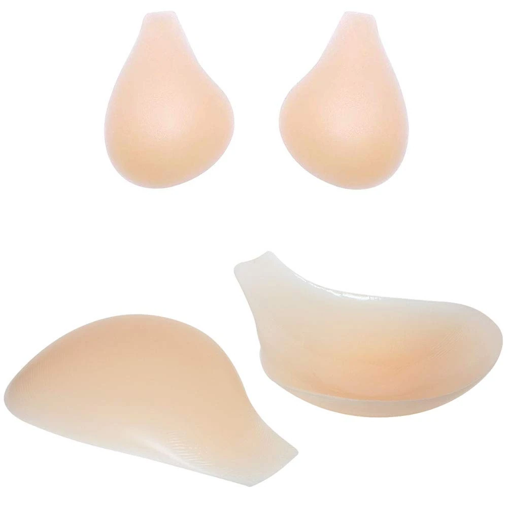 MIILYE Breast Lift up Pasties Nipple Covers Reusable Strapless Invisible Silicone Adhesive Bra (Silicone Bras- B/C Cups) Nude