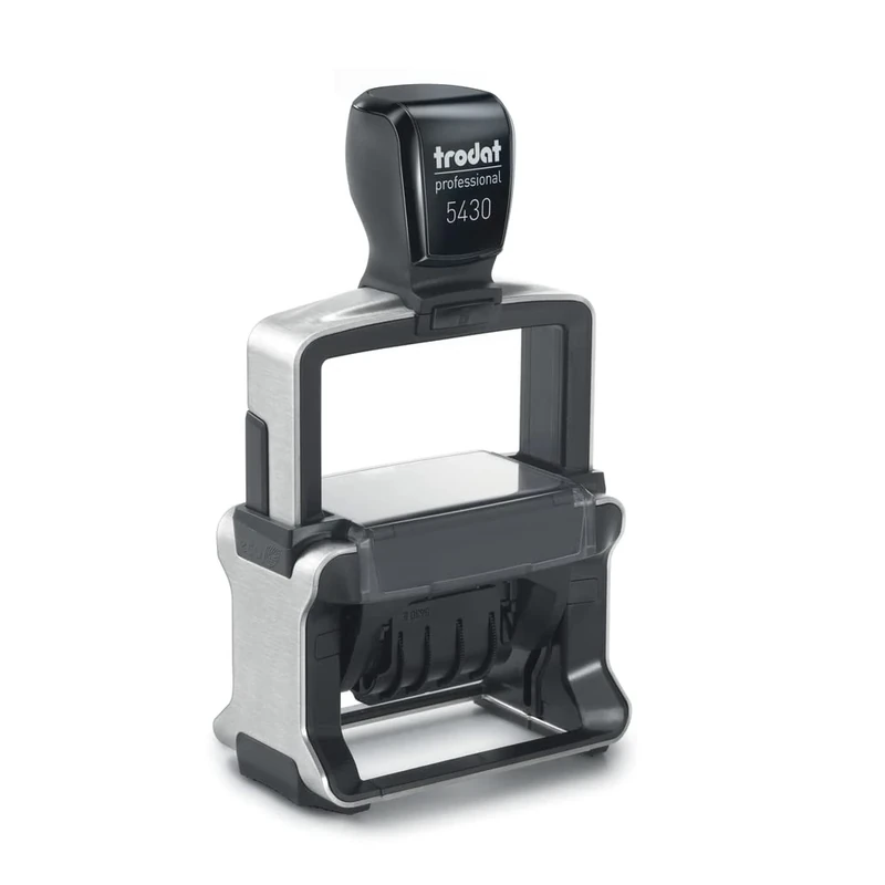 Trodat Professional Date Stamp Self Inking Scanned Text 41x24mm Blue & Red 5430