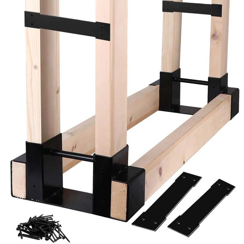 Mofeez Fireplace Log Rack Kit - Adjustable to Any Length