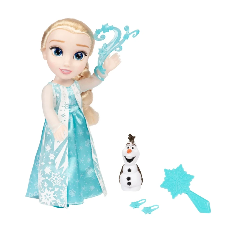 Disney Die Eiskönigin - Frozen - Singing Elsa doll 35 cm, sings Let It Go, includes accessories for extra fun, perfect girls from 3 years, 225306, turquoise