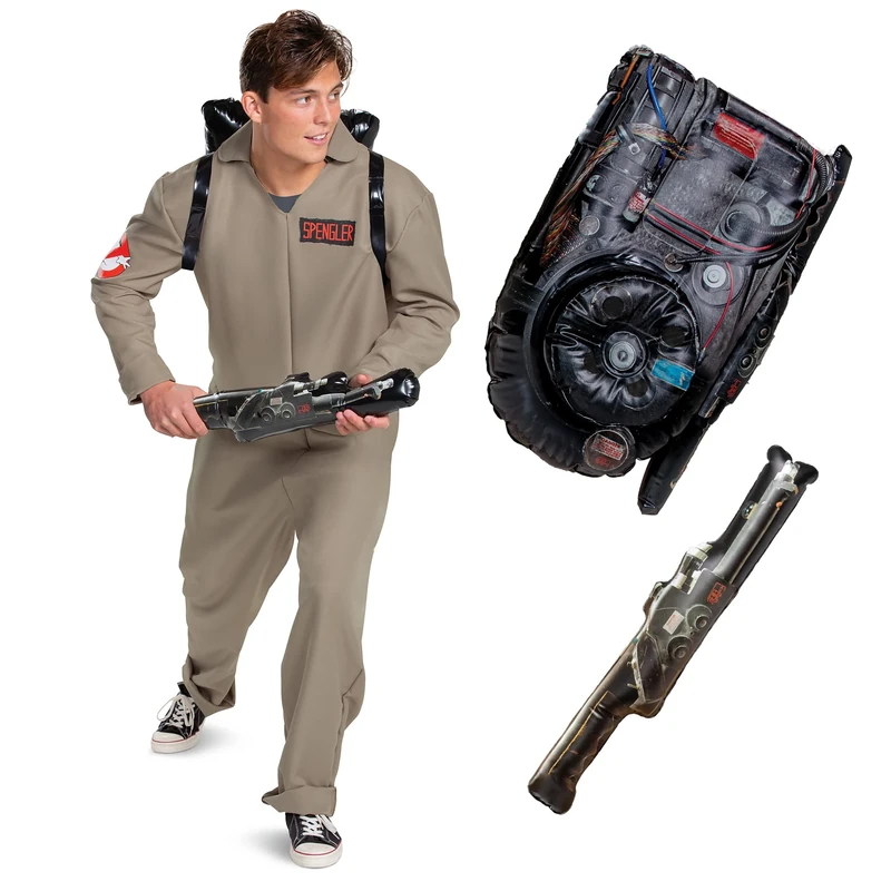 Disguise Adults Ghostbusters Afterlife Movie Costume Jumpsuit Inflatable Proton Pack Multicolored Costume Accessory, Large