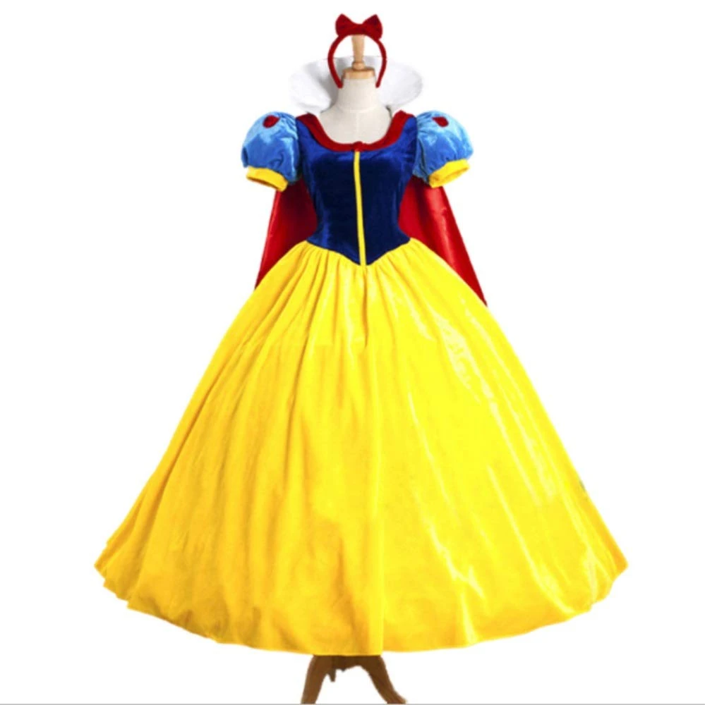 Mitef Halloween Fairy Story Classic Snow White Princess Costume for Women, Dress, Petticoat and Headwear,L