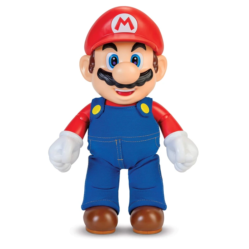 Nintendo It's-A Me Mario 12” / 30cm Talking Collectible Toy, Officially Licensed by Jakks Pacific, Feature Action Figure, 30+ Phrases & Sounds, Poseable Figure, Includes Batteries, for 3+