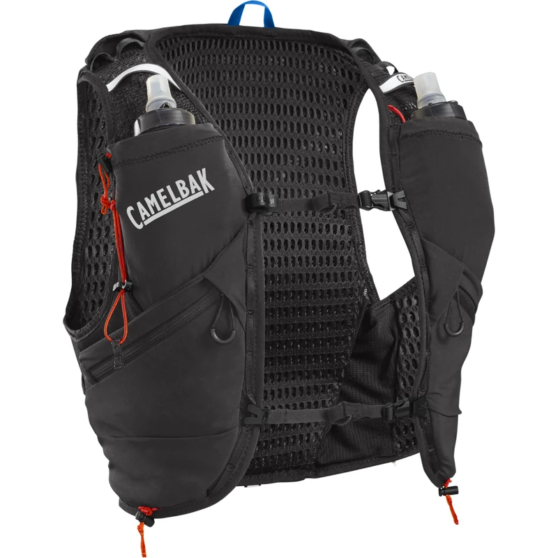 CamelBak Apex Pro Run Vest – 12L Lightweight Storage, 2x 500mL Quick Stow Flasks, Ventilated 3D Mesh, Dual Sternum Straps, Multiple Pockets, and Reflective Accents for Trail Runners