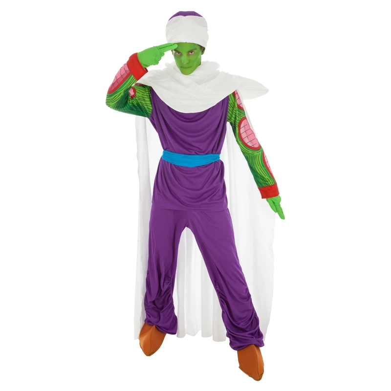 Chaks - Piccolo Costume, Dragon Ball, 9 Piece Set for Adults, Outfit for Carnival, Halloween and Anime Fans