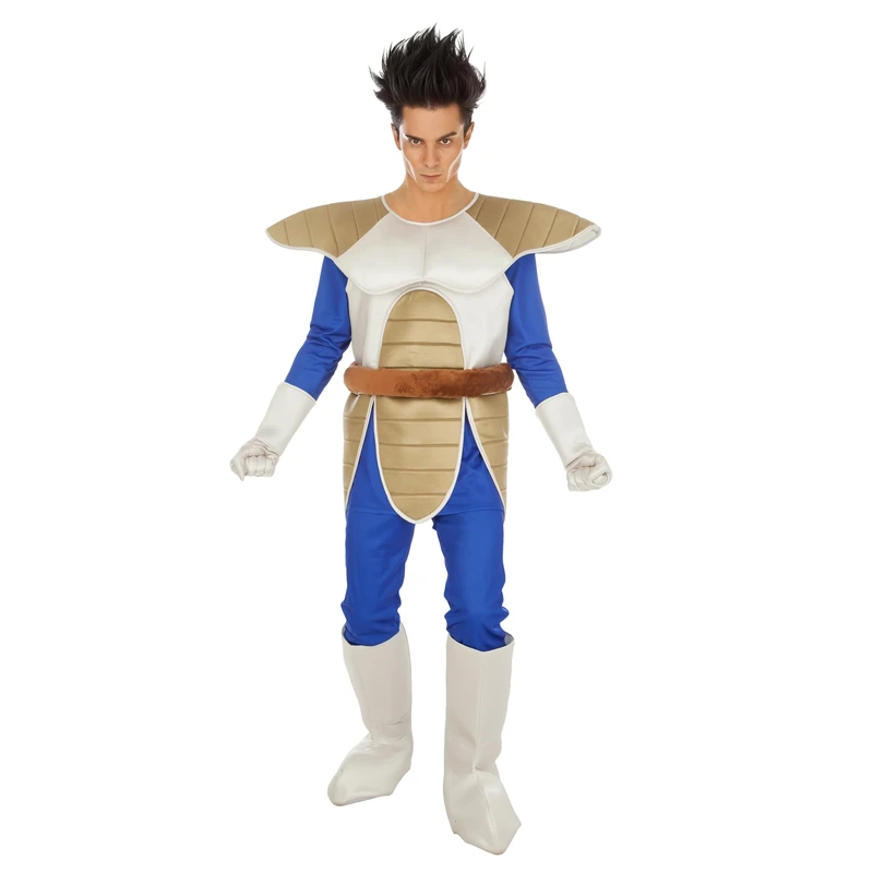 Chaks - Vegeta Costume, Dragon Ball, Adult 8 Piece Set, Carnival Outfit, Halloween Costume and Anime Fans