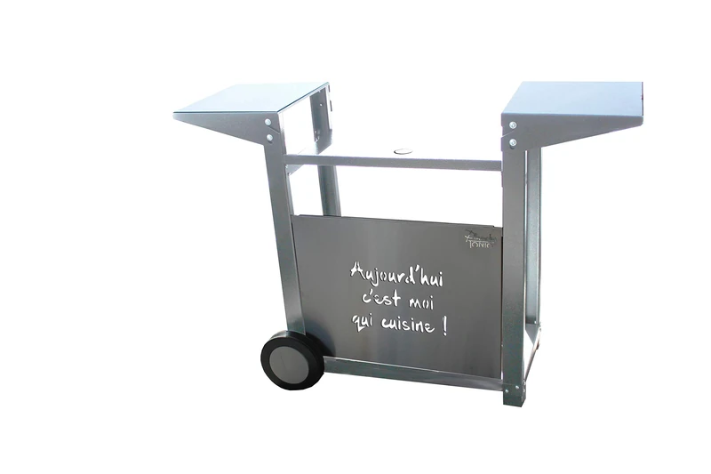 CHI008 Stainless Steel Plancha Trolley with 2 Burners