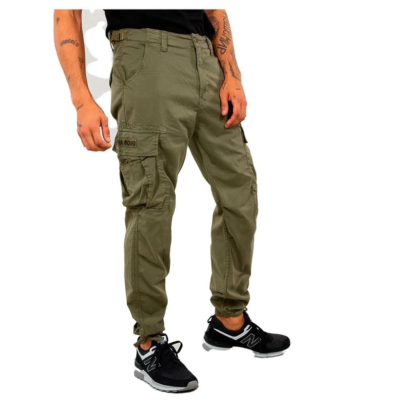 Alpha Industries Men's Squad Casual Trousers Pants, Olive, 29 W