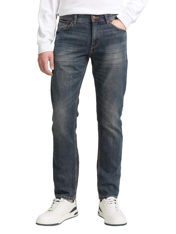 TOM TAILOR Men's 202212 Marvin Straight Jeans, 10281 - Mid Stone Wash Denim, 36W / 36L