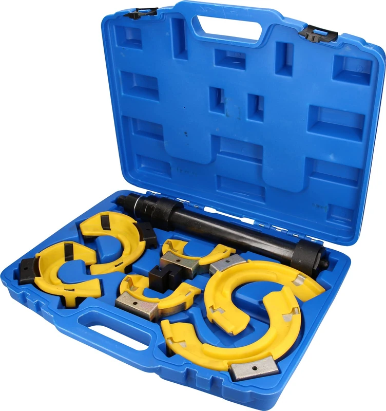 BRILLIANT TOOLS BT651200 Spring Compressor Set, 15 Pieces, with Plastic Protective Inserts