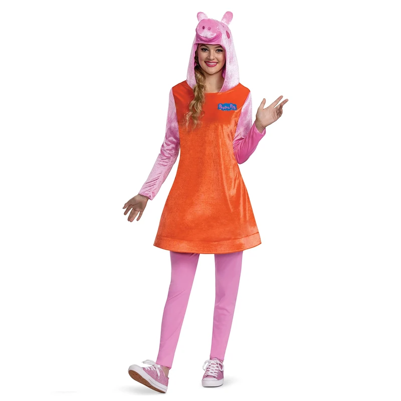 DISGUISE Peppa Pig Mummy Pig Deluxe Women's Fancy Dress Costume Small