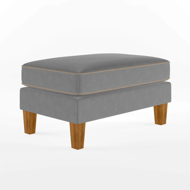 Novogratz Bowen Pouf Grey - Image 1