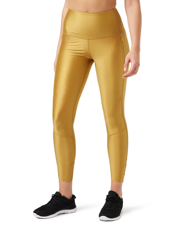 Nike Women W NK TR TCH PCK TGHT HR Pants - Wheat/Black, X-Large