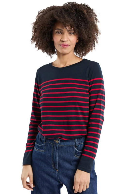 Armor Lux Women's Marinière Port-Louis Héritage Femme Jumper, Multicolour (Ii9 Rich Navy/Braise Ii9), 8 (Size: 0)