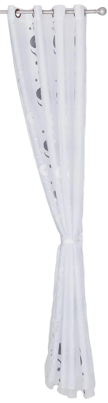 J & Y Curtains, White, One Size - Image 1