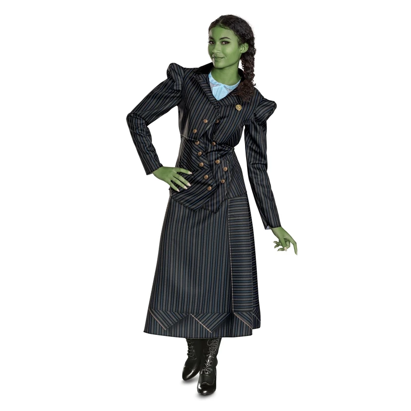Disguise 173419F Elphaba Shiz University, Official Wicked Movie Costume Outfit, Striped, XL (18-20)