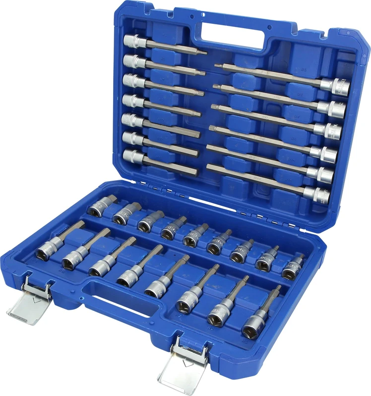 BRILLIANT TOOLS BT022030 1/2 Inch Bit Socket Set, 30 Pieces, Hexagonal Profile [Powered by KS Tools]