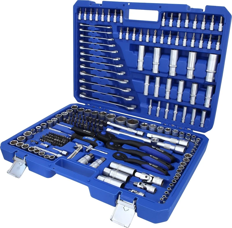 BRILLIANT TOOLS BT023216 Socket Spanner Set, 216 Pieces, 1/4 Inch, 3/8 Inch, 1/2 Inch [Powered by KS Tools]