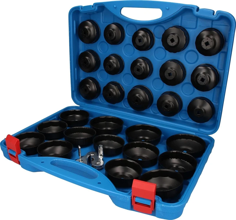 BRILLIANT TOOLS BT711050 Oil Filter Wrench Set, 30 Pieces [Powered by KS Tools]