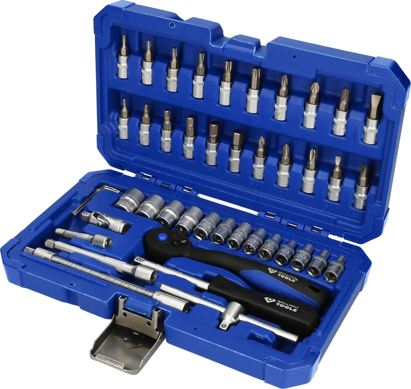 BRILLIANT TOOLS BT020046 1/4 Inch Socket Spanner Set 46 Pieces [Powered by KS TOOLS]