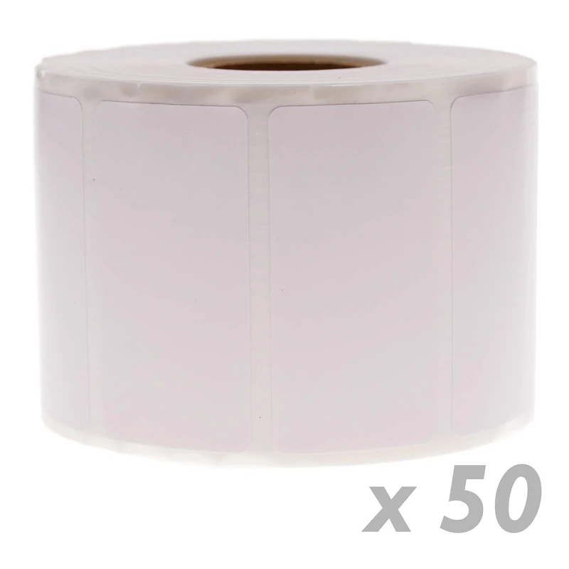 Roll of 1100 Adhesive Labels for Direct Thermal Printer 50.8 x 25.4 mm Pack of 50 (BM53)