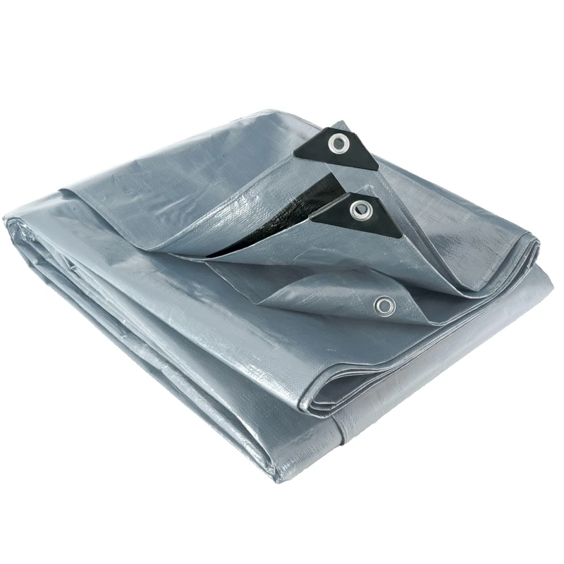 WerkaPro 10741 Multifunctional Tarpaulin – 6 x 12 m – 200 g/m2 – Reversible – Grey and Black - Image 1