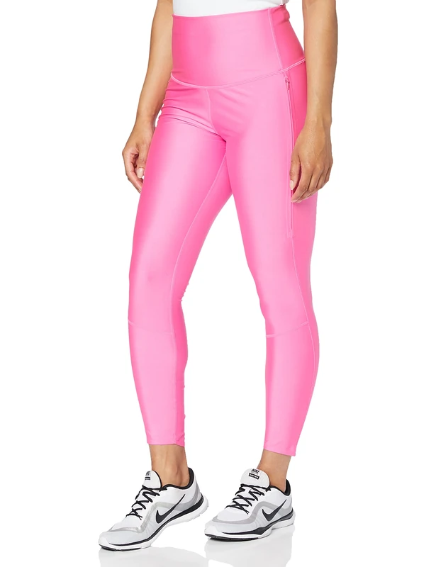 Nike Women W NK TR TCH PCK TGHT HR Pants - Pinksicle/Black, X-Large - Image 1