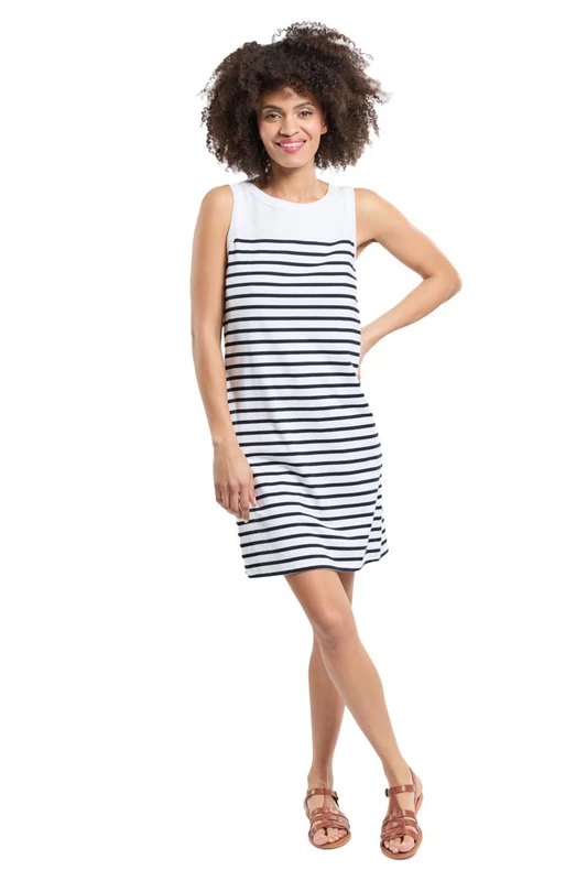Armor Lux Women's Robe Débardeur Belle ILE Femme Dress Not Applicable, Multicolour (Bi9 Blanc/Rich Navy Bi9), 16 (Manufacturer Size: 4)