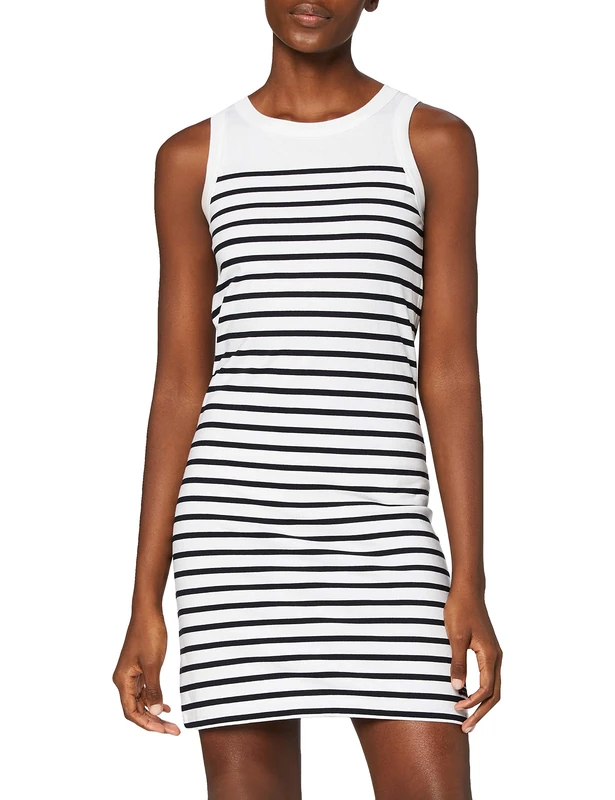 Armor Lux Women's Robe Débardeur Belle ILE Femme Dress Not Applicable, Multicolour (Bi9 Blanc/Rich Navy Bi9), 12 (Manufacturer Size: 2)