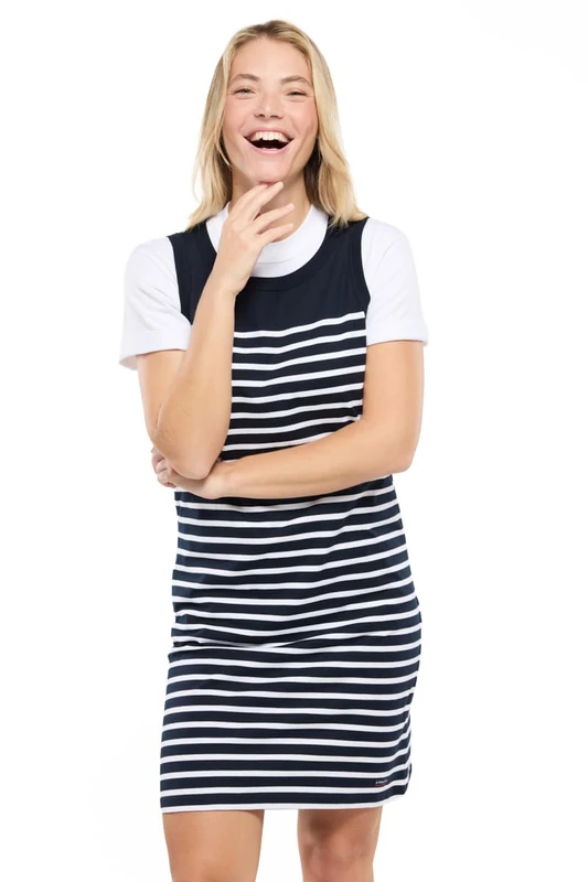 Armor Lux Women's Robe Débardeur Belle ILE Femme Dress Not Applicable, Multicolour (Bi8 Rich Navy/Blanc Bi8), 16 (Manufacturer Size: 4)