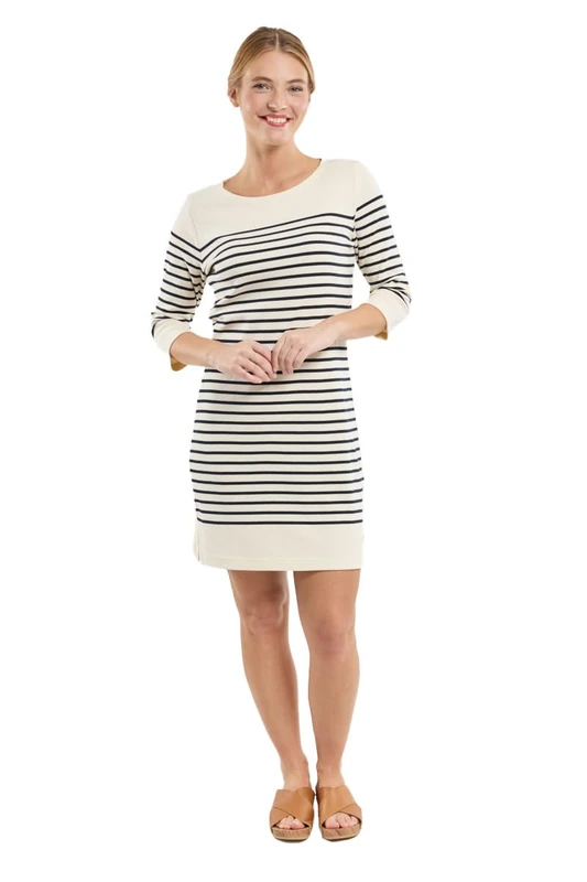 Armor Lux Women's Robe ILE-tudy Héritage Femme Dress, Beige (Bi7 Nature/Rich Navy Bi7), 18 (Size: 5)