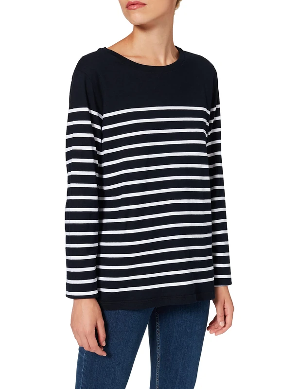 Armor Lux Women's Marinière Port-Louis Héritage Femme Jumper Not Applicable, Multicolour (Bi8 Rich Navy/Blanc Bi8), 10 (Manufacturer Size: 1)