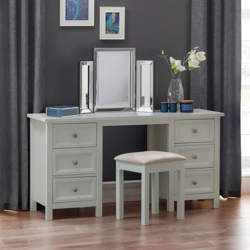 Julian Bowen Maine Dressing Table, Dove Grey