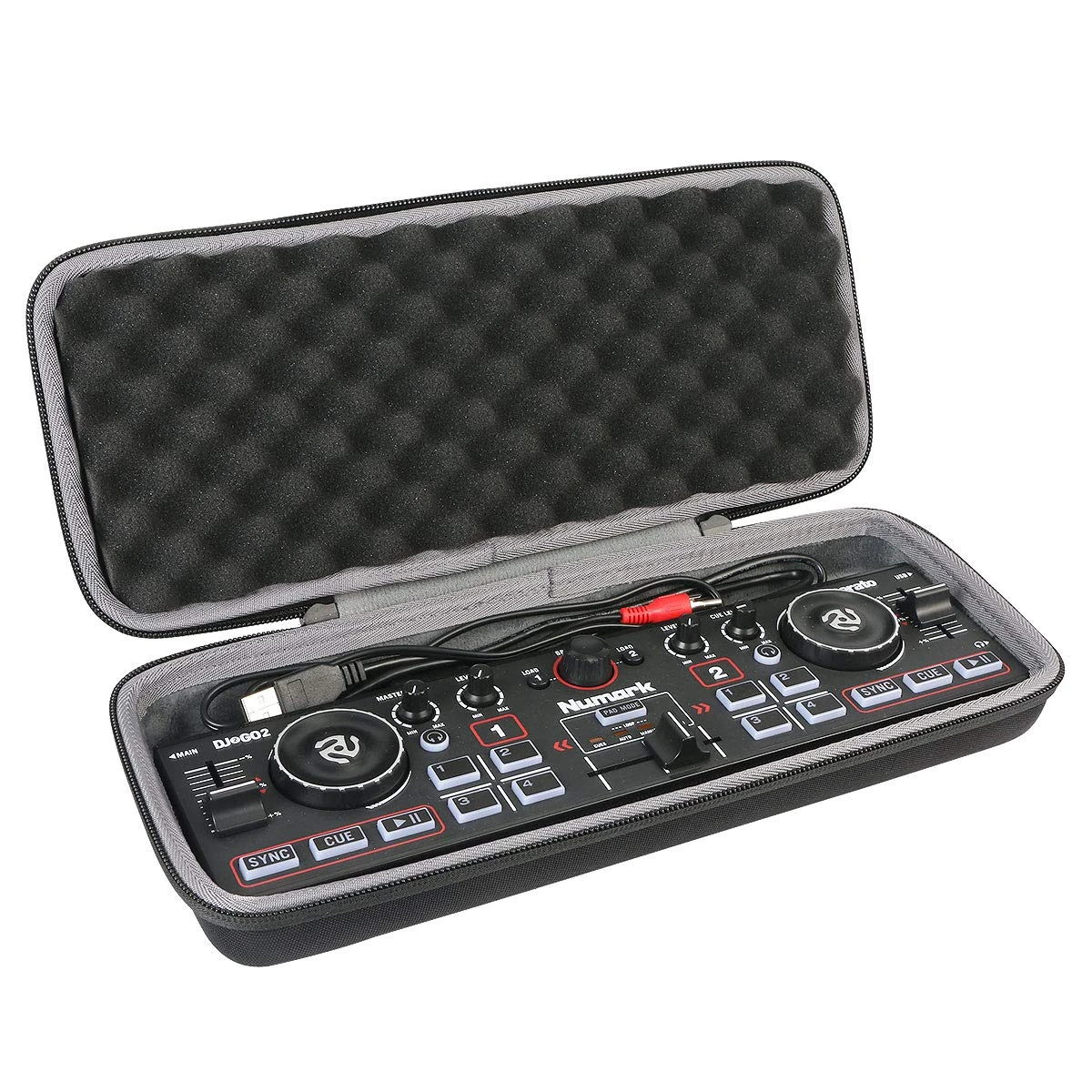 co2CREA Storage Carry Travel Hard Case for Numark DJ2GO2 /DJ2GO2 Touch Ultra Portable DJ Controller,Case Only