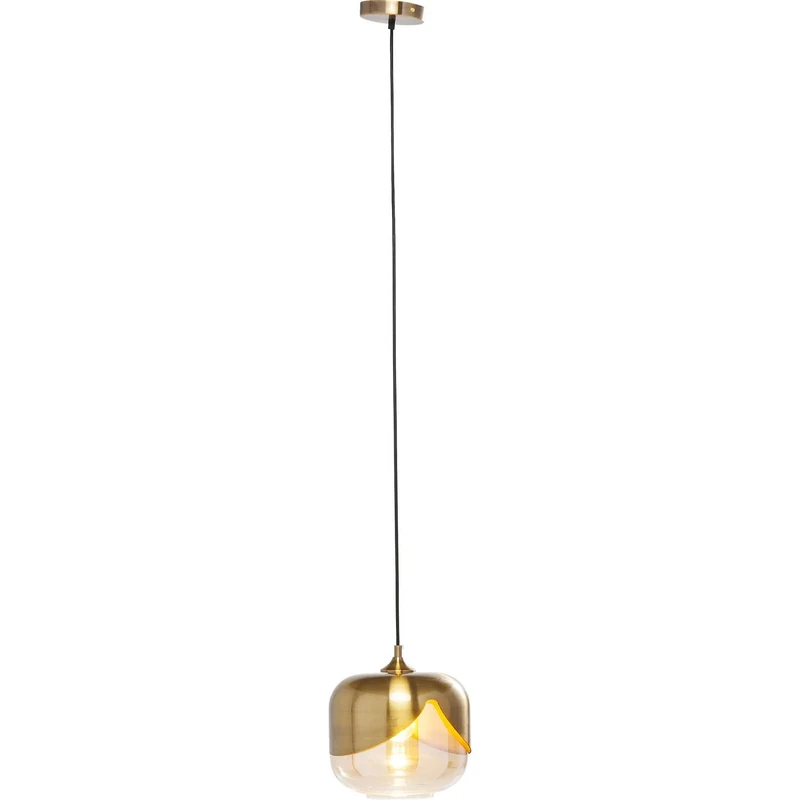 Kare Design Hanging Lamp Golden Goblet, Gold, Glass Coloured Shade, Steel, Ceiling Lamp, Pendant Lamp for Living Room, Kitchen, Bedroom, Without Light Source, 142x27x27 cm (H/W/D)