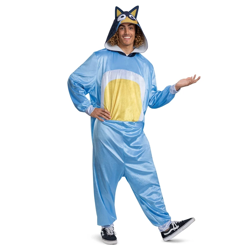 DISGUISE Bluey Bandit Costume, Official Bluey Dad Costume and Headpiece, One Size Large/XL (42-46), Bandit, Large/XL (42-46)