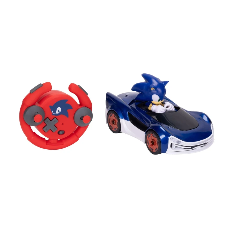 Sonic The Hedgehog Speed Star Lightning Drifting RC Officially Licensed by Jakks Pacific - Remote Control Cars with Light Up Wheels, Interactive Play with Included Battery Operated Red Remote Control