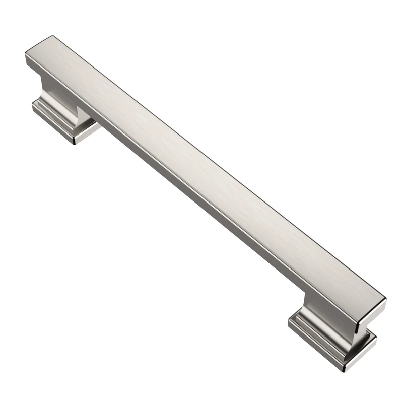 Alzassbg AL3061SN Brushed Satin Nickel, 5 Inch(128mm) Hole Centers Cabinet Hardware Modern Drawer Handles Pulls 10 Pack