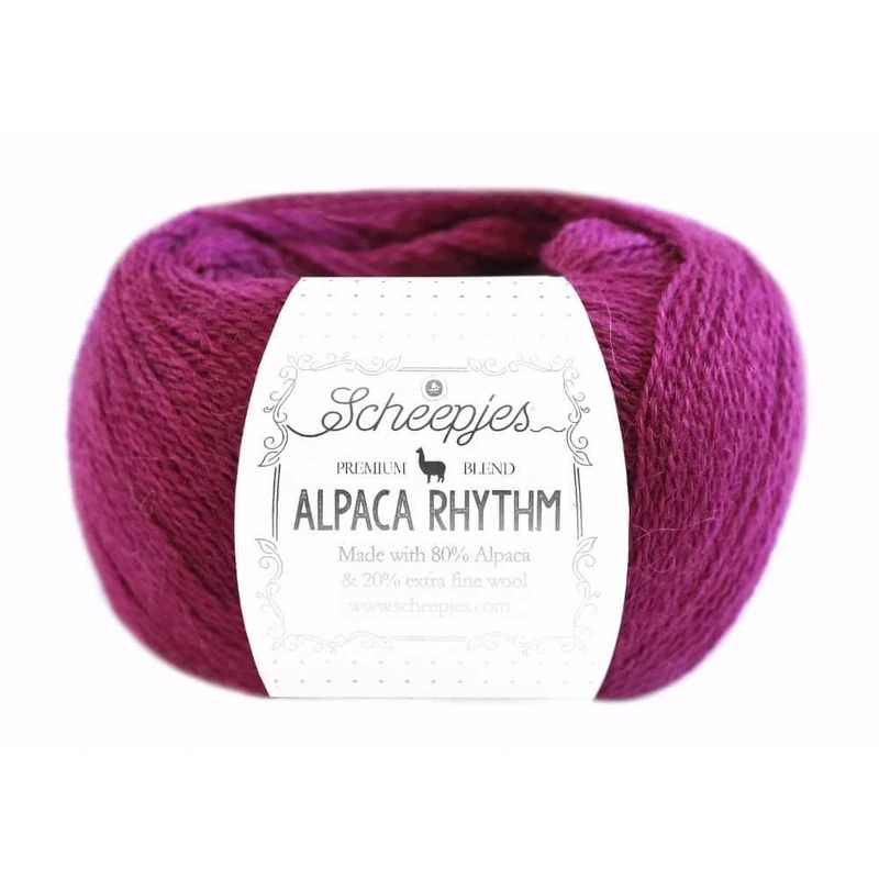 Scheepjes Alpaca Rhythm (200m) Yarn - Alpaca Blend, Silky and Soft Yarn for Knitting, Crocheting Tops and Sweaters, 667 Jitterbug, 1 x 25g