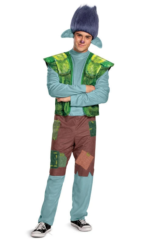DISGUISE 105199D, Official Trolls World Tour Classic Branch Adults Costume Sized, Green & Brown, XL (42-46)