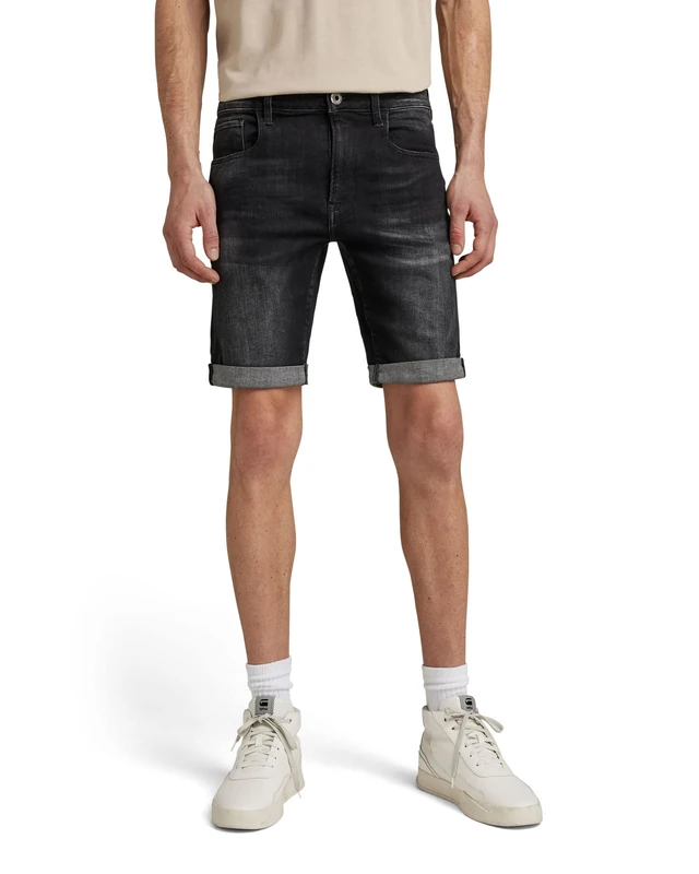 G-STAR 3301 Slim Denim Shorts Shorts Men's , Multicolour (Medium Aged Grey D10481-a634-9887) , 28W