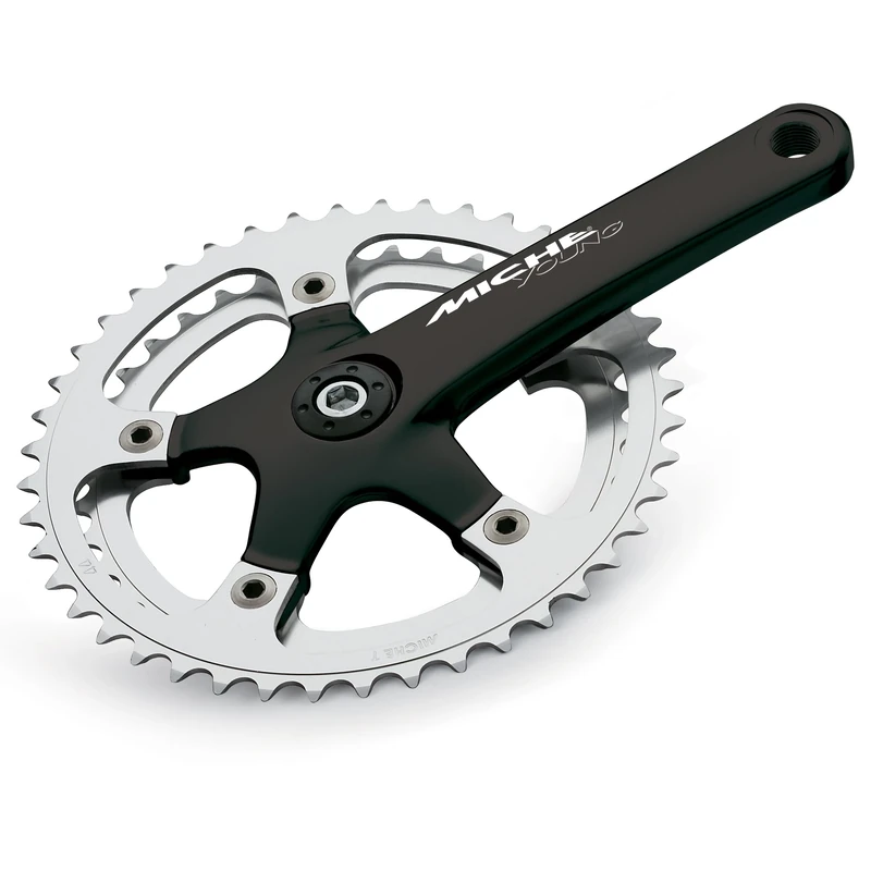 Miche Young Double Chainring Crankset (Black, 155mm 36/46t)