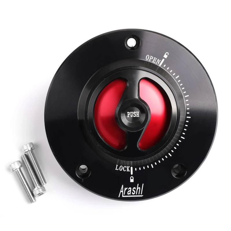 Areyourshop KEYLESS Fuel Cover Gas Tank Cap RD For SV 650 1000 S 03-18 GSXR 750 1000