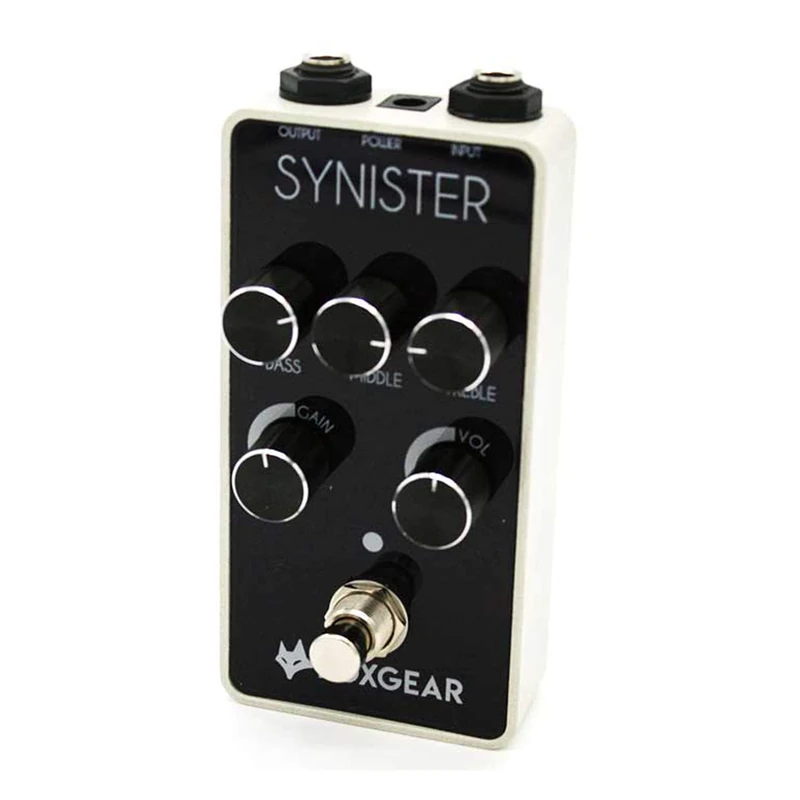 Foxgear - Sinister - Metal Distortion Pedal, Multi-Stage Class A FET circuit for an insane amount of gain, black