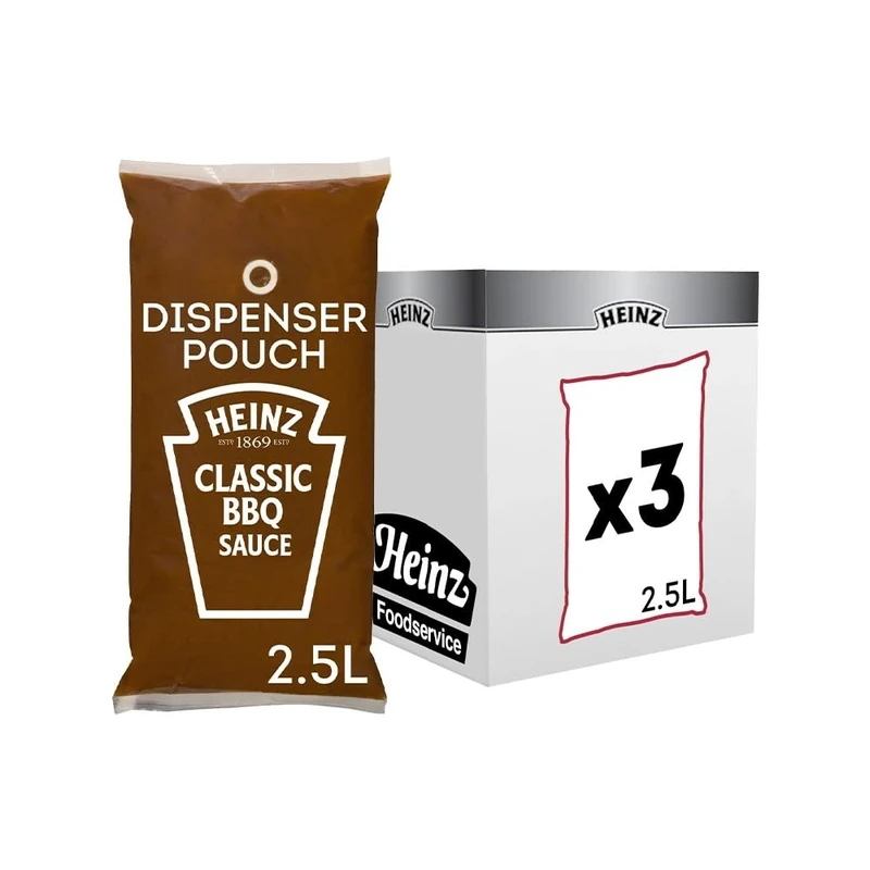 Heinz Classic BBQ Sauce Dispenser Pouches 3x2.5L