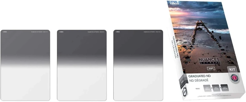 COKIN NUANCES Extreme SOFT Kit inc. GND4/GND8/GND16 Soft filters made of resistant mineral Glass for L Size (Z-Pro) 100mm filter-Holder system