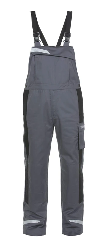 Hydrowear 043494 Maryland Multi Venture Line Bib and Brace Trouser, Size 52, Grey/Black
