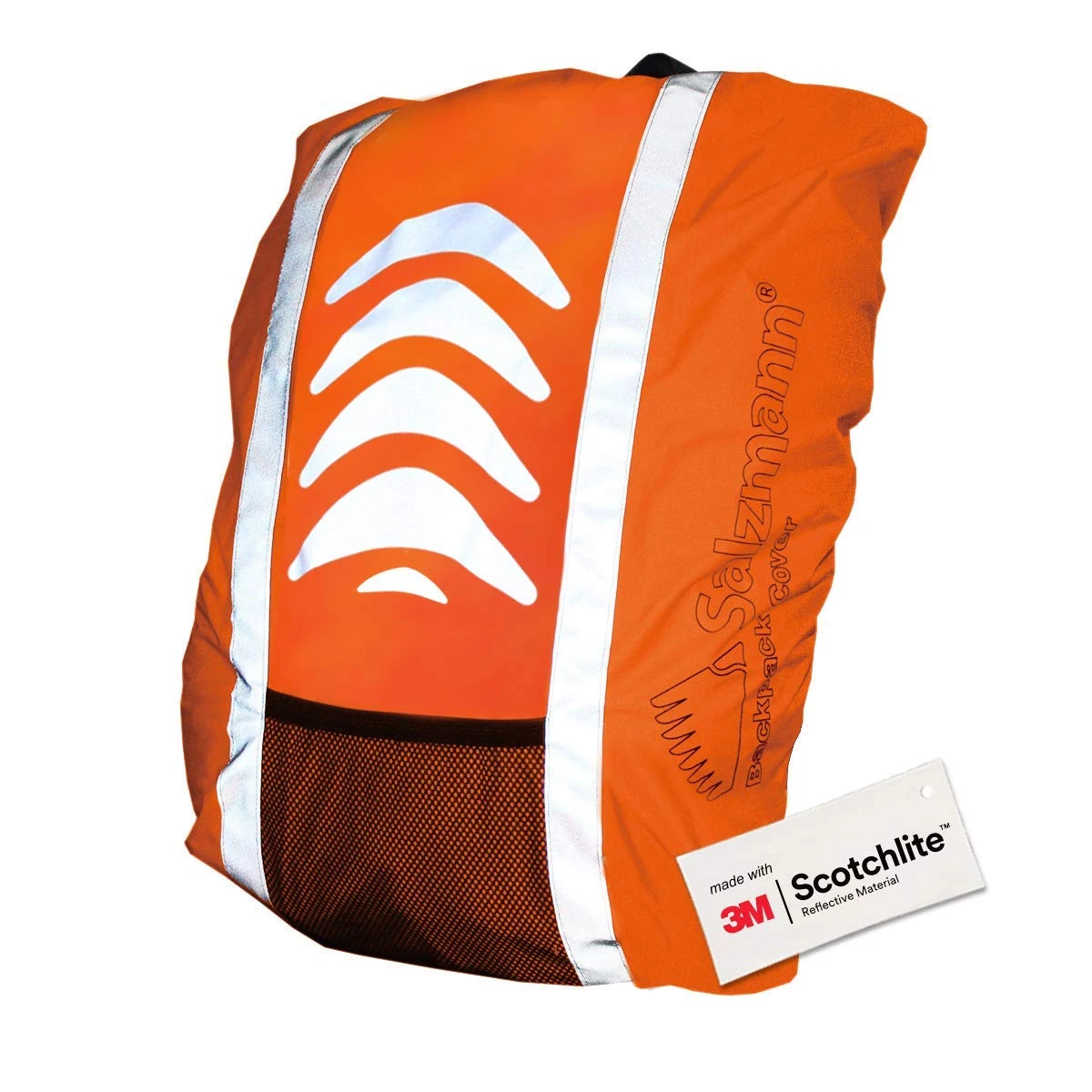 Salzmann Reflective Rucksack Cover - High Visibility, Waterproof, Weatherproof - Made with 3M Scotchlite