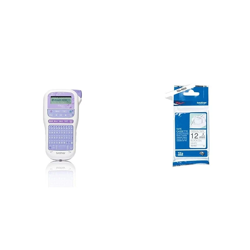 Brother Label Printer with Black on White Ribbon Tape