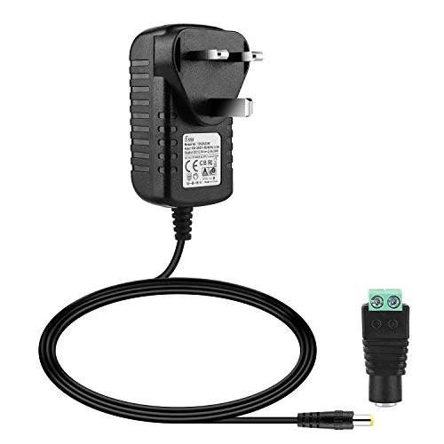 EFISH Power Transformer 12V 2A 24W,AC 100-240V to DC 12V Power Supply Adapter for LED Strip,Fish Tank,Clock Radio,Scanner,Router,CCTV Camera,Doorbell,Household Electronics